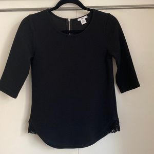 Bar III Black Top w/ Lace on Sides